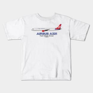 Airbus A321 - Virgin Atlantic Airways Kids T-Shirt